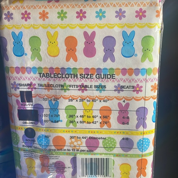NWOT colorful peeps tablecloth - Picture 3 of 3